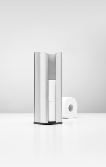 Brabantia Χαρτοθήκη Δαπέδου Μεταλλική Ασημί