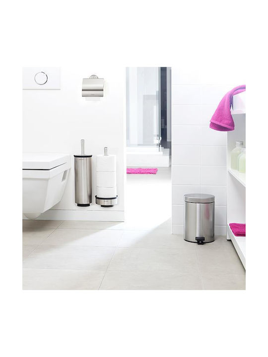 Brabantia Επιτοίχια Χαρτοθήκη Πλαστική Ασημί