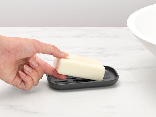 Brabantia Metallic Soap Dish Countertop Gray