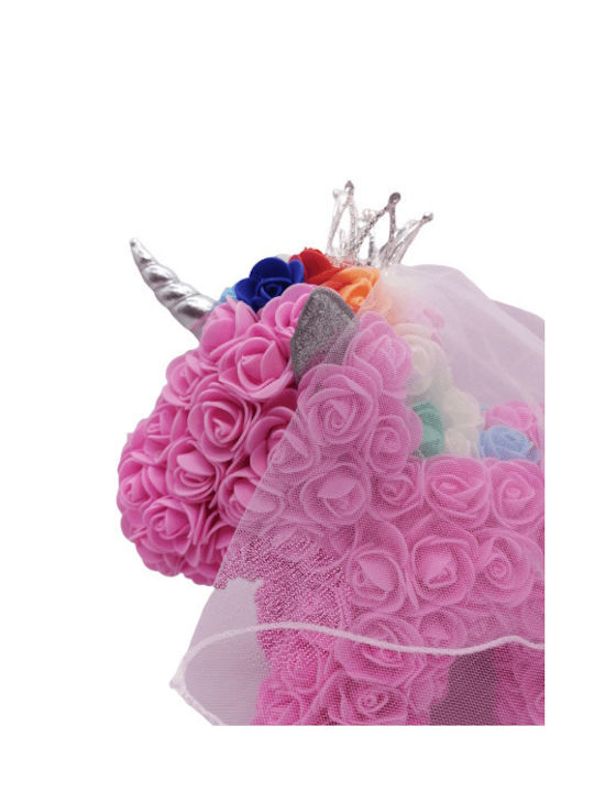 Unicorn din Trandafiri Artificiali 28cm în cutie Romvous