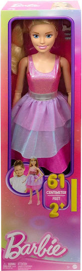Barbie Păpușă Extra Păr Blond cu Rochie Roz Strălucitoare pentru 3+ Ani 71cm