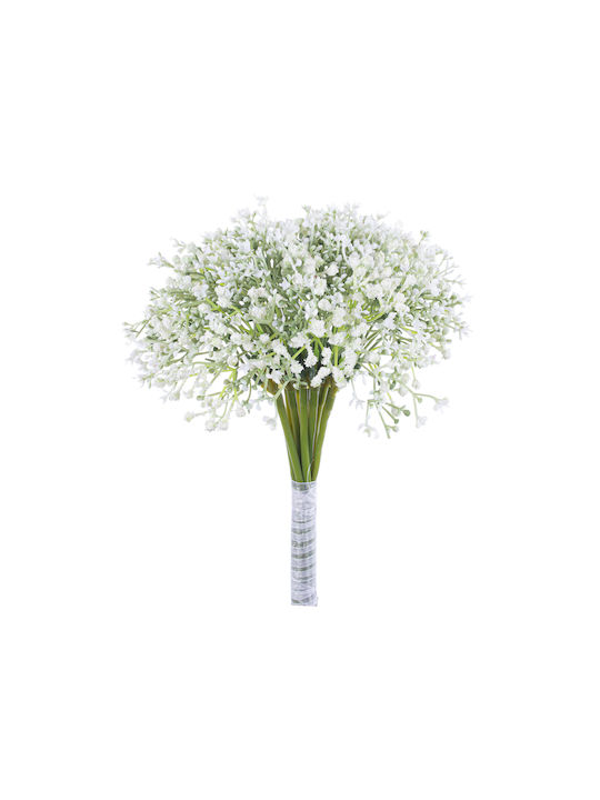 Bouquet of Artificial Flowers White 30cm 1pcs