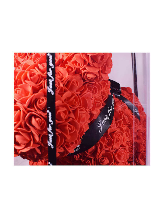 Hündchen aus künstlichen Rosen Rot 35cm in Box