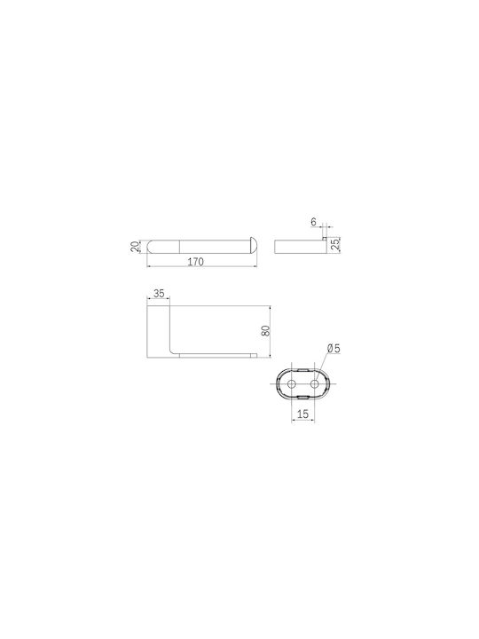 Inda Mito 2000 Wandmontiert Papierhalter Metallisch Silber