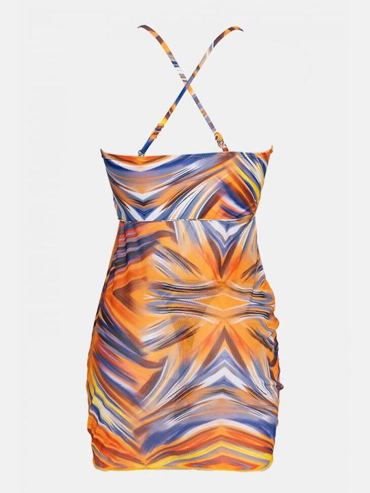 Set Bikini 3 Τεμαχίων Τριγωνάκι με Αφαιρούμενη Ενίσχυση & String Πορτοκαλί