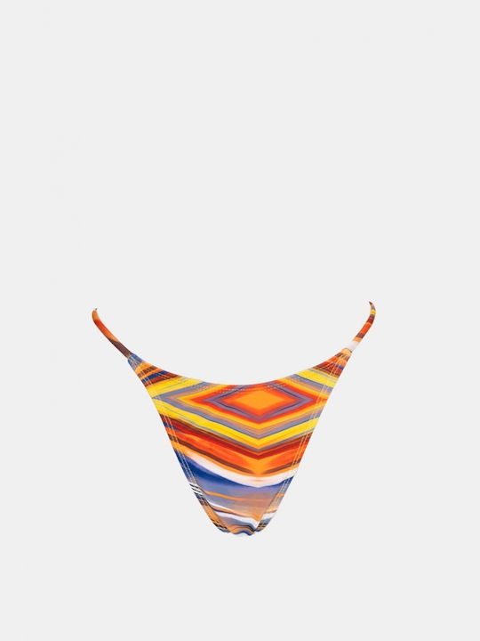 Set Bikini 3 Τεμαχίων Τριγωνάκι με Αφαιρούμενη Ενίσχυση & String Πορτοκαλί