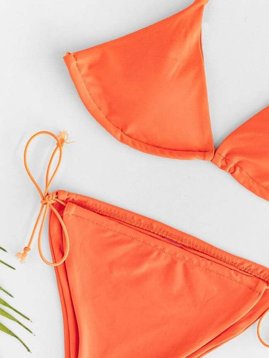 Bikini-Set Dreieck mit Abnehmbarer Verstärkung Orange