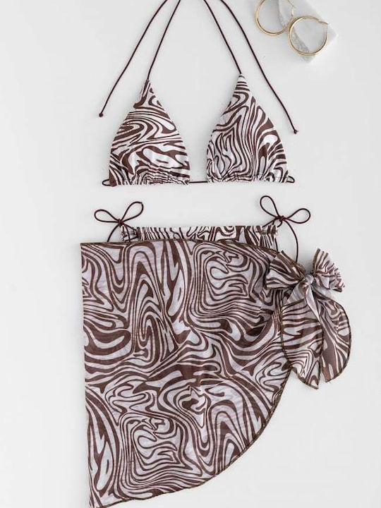 Bikini-Set 3-teilig Braun