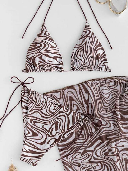 Bikini-Set 3-teilig Braun