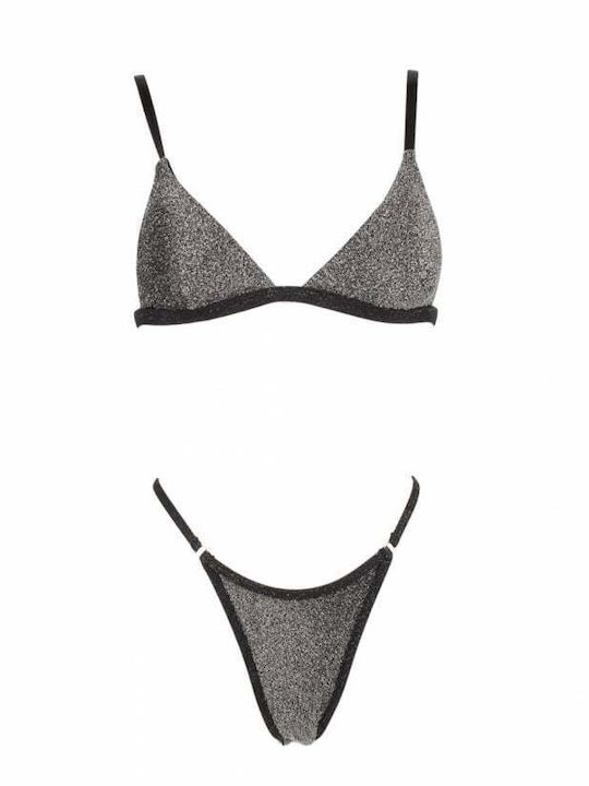 Set Bikini Brasil Silber Ασημί