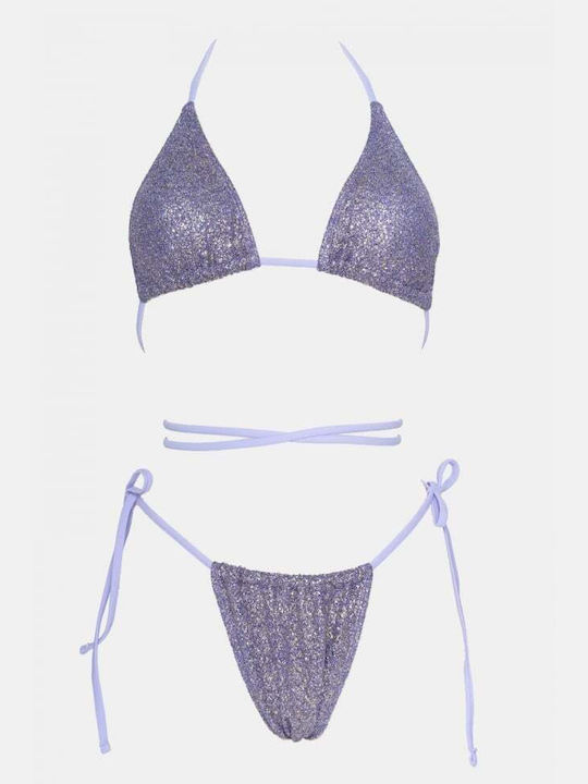 Set Bikini Triunghi Cu Burete Detașabil Violet