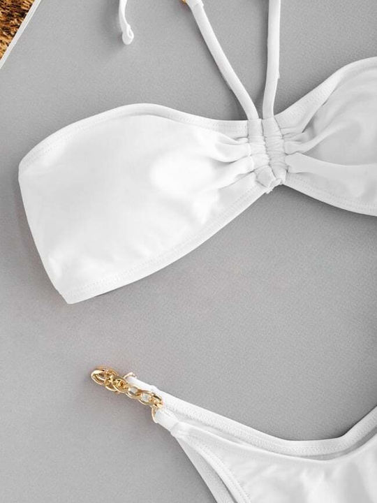 Bikini Set with Removable Padding Brazil White