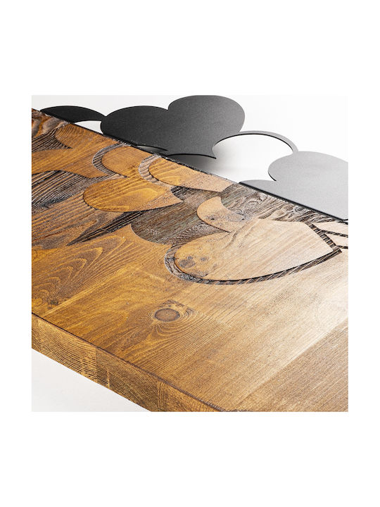 3D Mixed Art Love Black Wooden 39x39cm