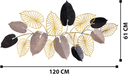 Decorațiune Pentru Perete Furize Lucrată Manual Multicolor Din Metal 120x7x61cm