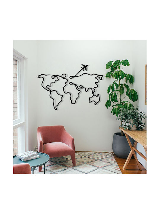 Decorative Black Mozzafiato Silhouette Made of Metal 60x42cm