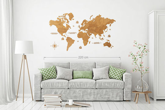 Handmade Wall Decor Made of Wood 190x110cm