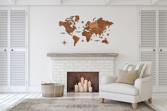 Handgefertigte Wanddekoration aus Holz 115x65cm