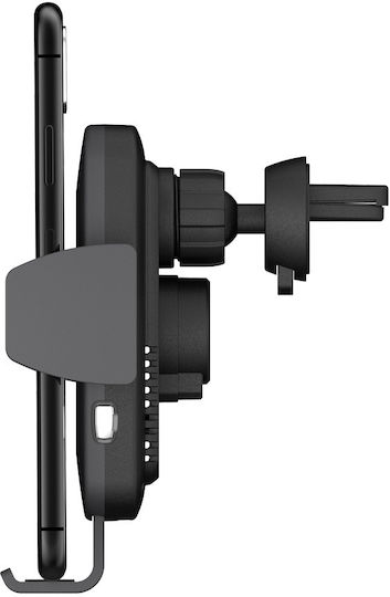 Devia Car Mobile Mount with Adjustable Hooks and Wireless Charging Black