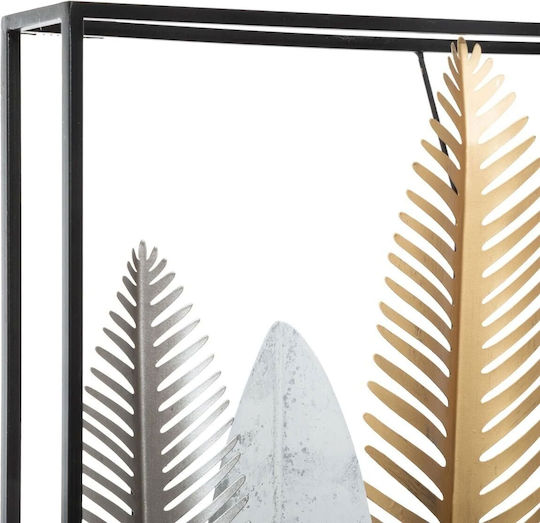 Atmosphera Hängende Wanddekoration aus Metall in Silber 135x5x69cm