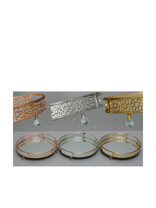 Glass Rectangular Decorative Tray SERVING with Mirror 36x7.5cm