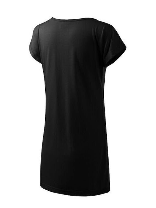 Summer Mini Athletic T-Shirt Short Sleeve Black Dress
