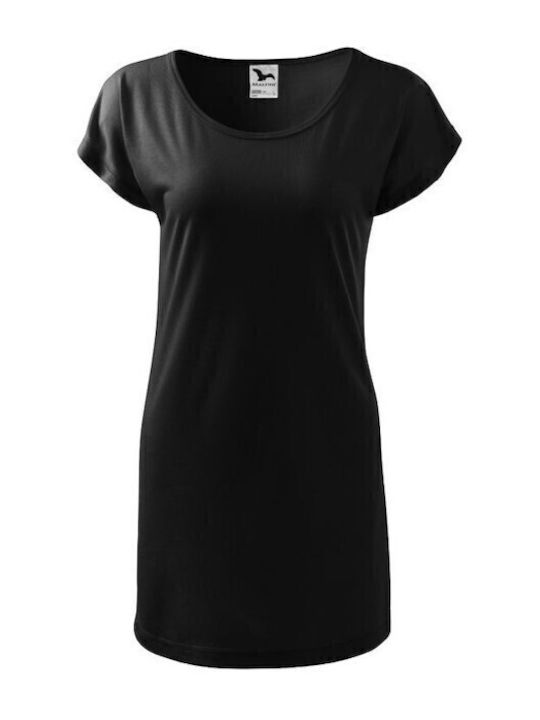 Summer Mini Athletic T-Shirt Short Sleeve Black Dress