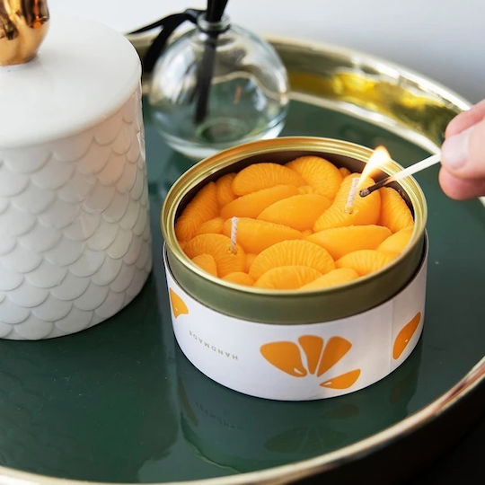 Candlehand Aromatic Candle in Metal Box with Perfume Peeled Tangerines 300g