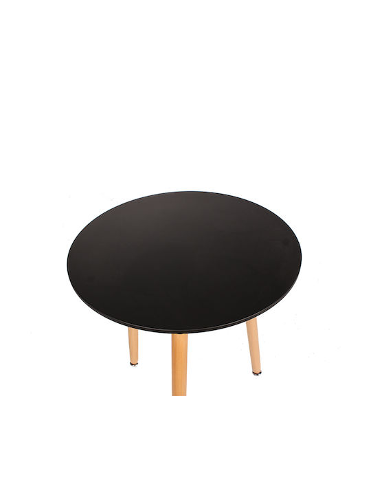 Julio Table Kitchen Wooden Black 70x70x71cm