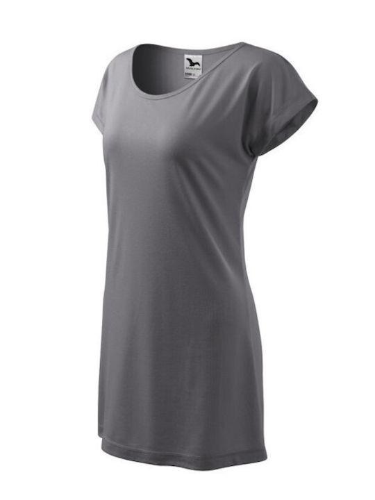 Malfini Summer Mini T-Shirt Dress Gray