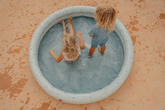 Little Dutch Sailors Bay Children's Round Inflatable PVC Swimming Pool Gray