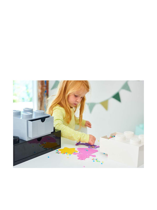 Room Copenhagen Παιδικό Καλάθι Αποθήκευσης από Πλαστικό Stackable Lego 4 Γκρι