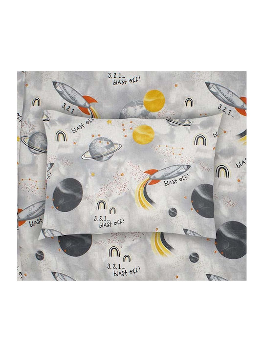 Dimcol Față de pernă pentru copii din bumbac 100% 50x70cm Gri