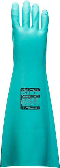 Portwest Safety Gloves Green Nitrile