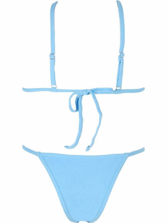 Gigi Bikini Set Triangle & Brazil Light Blue