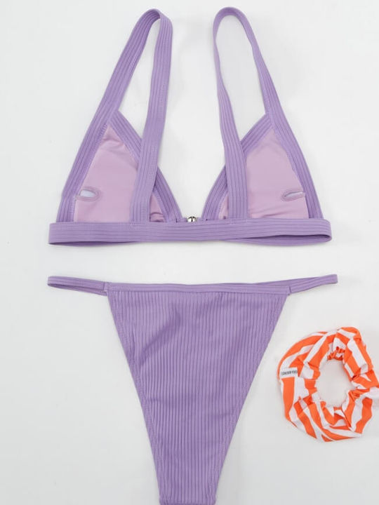 Gigi Set Bikini Τριγωνάκι & Brazil Λιλά