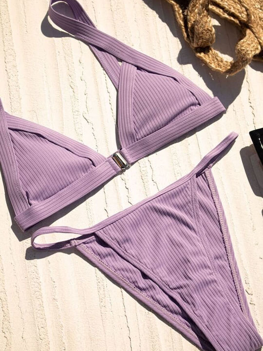 Gigi Set Bikini Τριγωνάκι & Brazil Λιλά