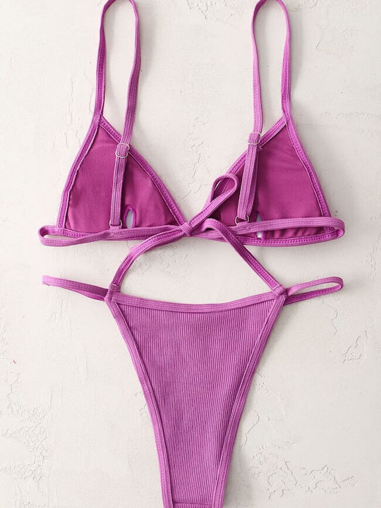 Gigi Bikini Set Triangle & Brazil Purple