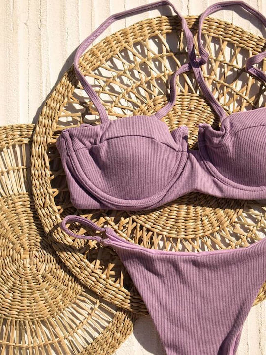 Set Bikini Brasil Flieder