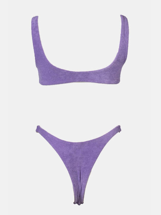 Gigi Bikini-Set Sport-BH & Zeichenfolge Flieder