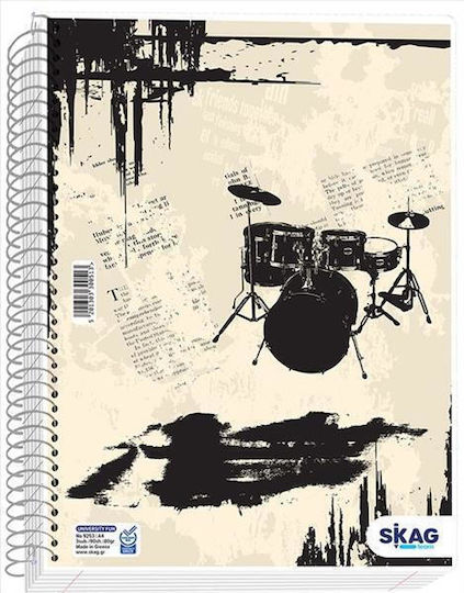 Skag Spiral Notebook Ruled A4 Multicolour 1pcs