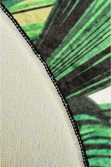 Mijolnir Badematte Synthetisch,Polyester/Cotton/Leather Rund Grün 100x100cm