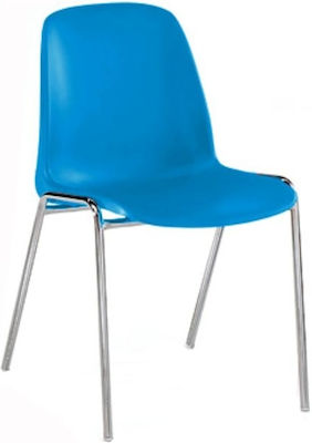 Chair Selena Care Centre Chair Light Blue With Chrome Frame