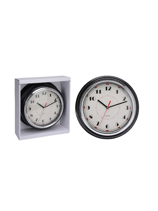 Wall Clock Plastic Silver