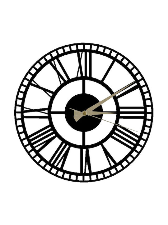 Wall Clock Metallic Black Ø50cm