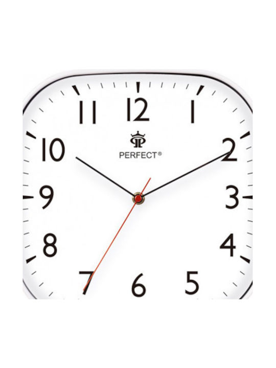 Wall Clock Plastic White Ø22cm