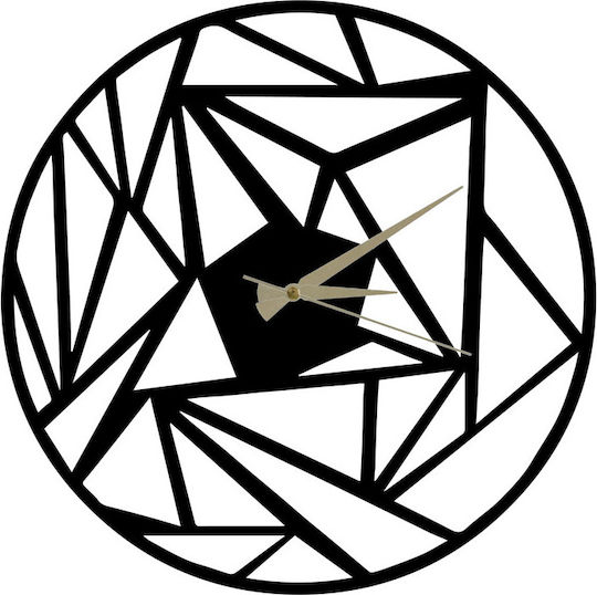 Wallity Wall Clock Metallic Black Ø50cm