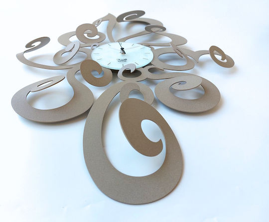 Arti E Mestieri 3D Ρολόι Τοίχου Μεταλλικό Μπρούτζινο 46x67cm