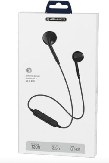 ST-01 Earbud Bluetooth Handsfree Ακουστικά Μαύρα