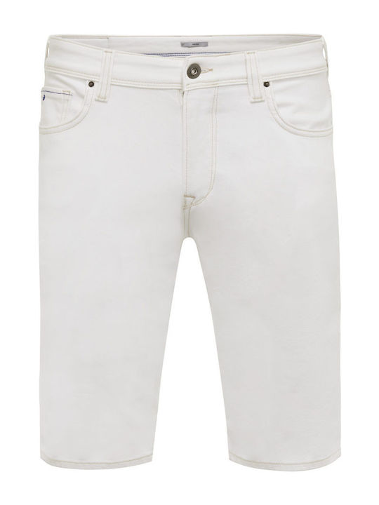 Herrenshorts Jeans Weiß