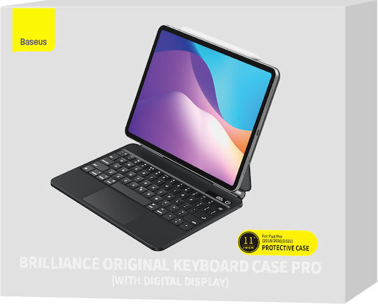 Baseus Brilliance Flip Cover with Keyboard in English US Gray (iPad Pro 2018 11" / iPad Pro 2020 11" / iPad Pro 2021 11") ARJK010016